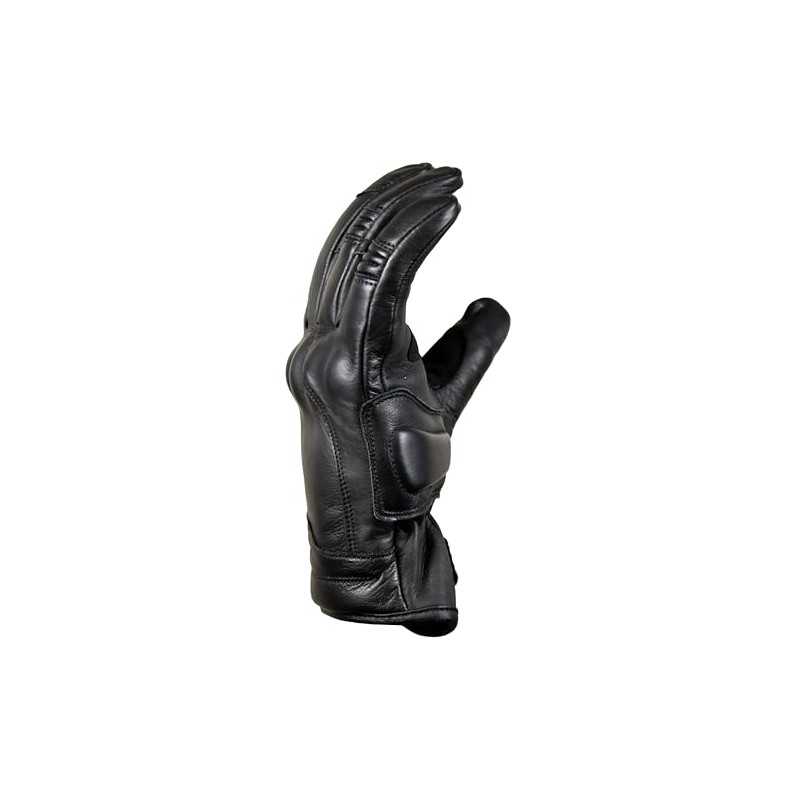 MDM Men's Leather Motorcycle Gloves, Retro Biker Gloves, Chopper, Touchscreen