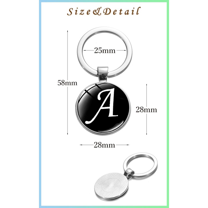 [TOMOTHY] Initial Key Chain Initial Charm Bag Charm Alphabet, I