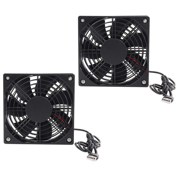 2pcs 5V USB Computer Case Fan, Portable Cooling Fan, Silent