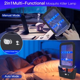 Insektenvernichter USB, YOXISA 2 in 1 UV Elektrischer Insektenvernichter & Elektrische Fliegenklatsche, 5W Mückenfalle Wiederaufladbarer Moskito Killer für Schlafzimmer Camping Garten Innen und Aussen