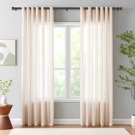 2 Pack Curtain Rods for Windows 28 to 48 Inch(2.3-4ft), 1 Inch Black Curtain Rods Set, Adjustable Heavy Duty Curtain Rod, Outdoor Curtain Rods for Patio Bedroom, Modern Drapery Rods, Size 32"- 60"