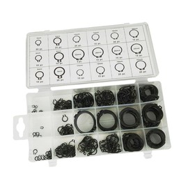 VILLFUL Carbon Steel Snap Ring Set 18 Sizes Retaining Ring Kit 300 Pcs External Circlip Assortment Storage Case Included