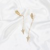 Relovet Gold Crystal Arrow Earrings Long Chain Dangle Dainty Wedding