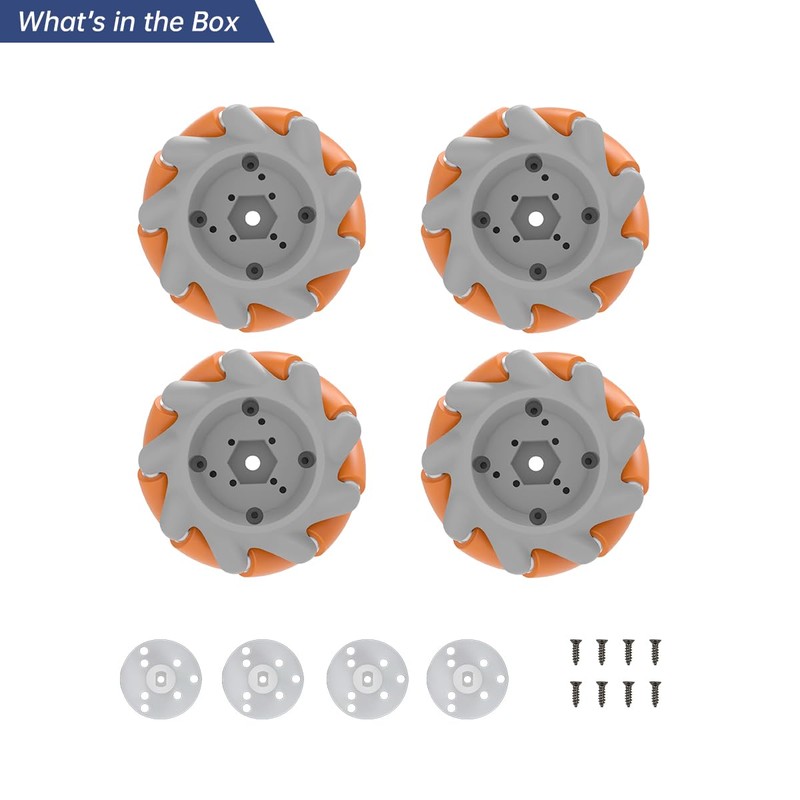LewanSoul Mecanum Wheel, Omni-Directional Wheel 65mm High Hardness Plastic Wheel,