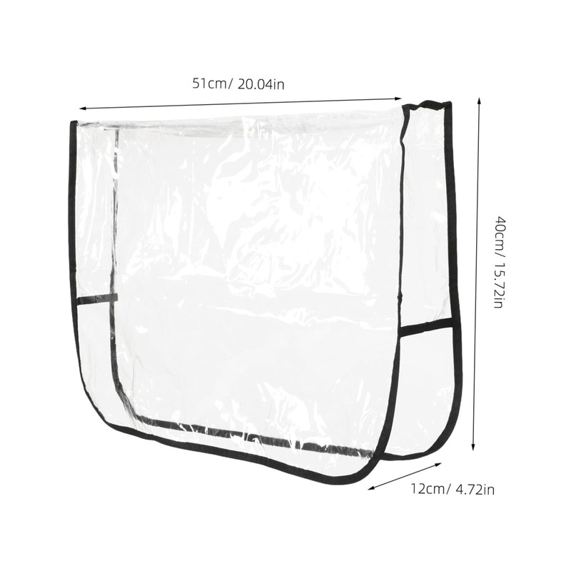 ORFOFE 2pcs Transparent Salon Chair Covers with Reinforced Black Border