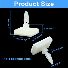 Unlorspy 25 Pcs White Sticky PCB Spacers,Nylon Plastic Adhesive Standoffs 6.3mm/0.25"Supporting Height Adhesive Insulated Standoffs for 3mm Hole Circuit Board Fixed