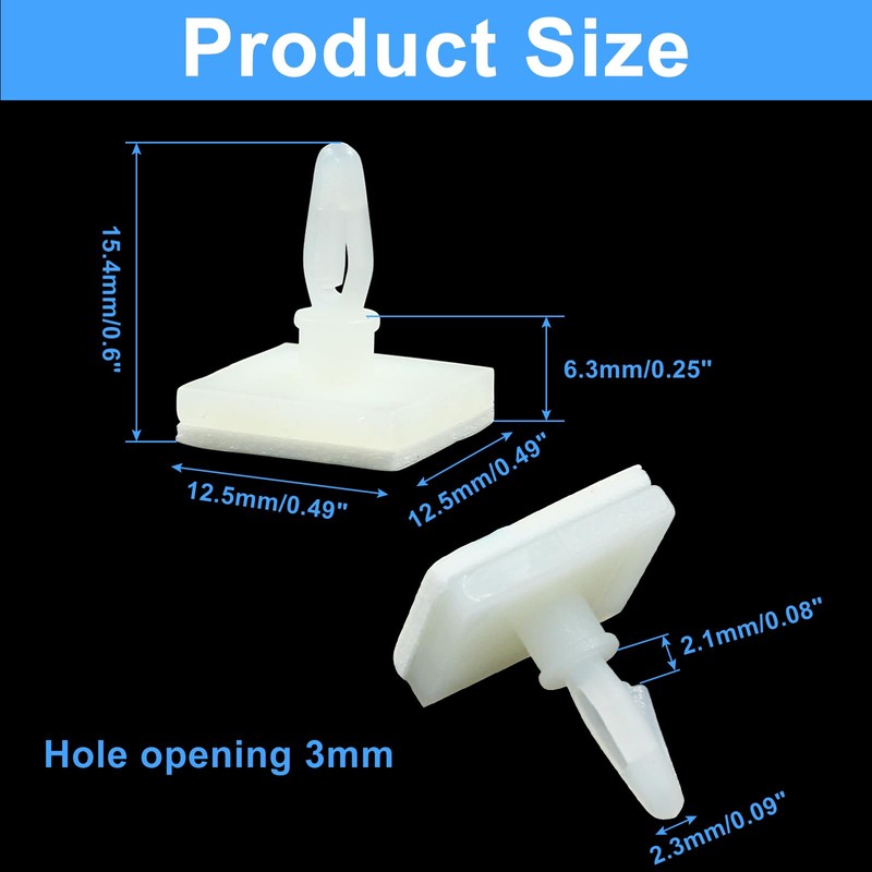 Unlorspy 25 Pcs White Sticky PCB Spacers,Nylon Plastic Adhesive Standoffs