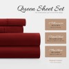 Linen Market Burgundy Queen Bed Linen Set Soft Comfortable Deep
