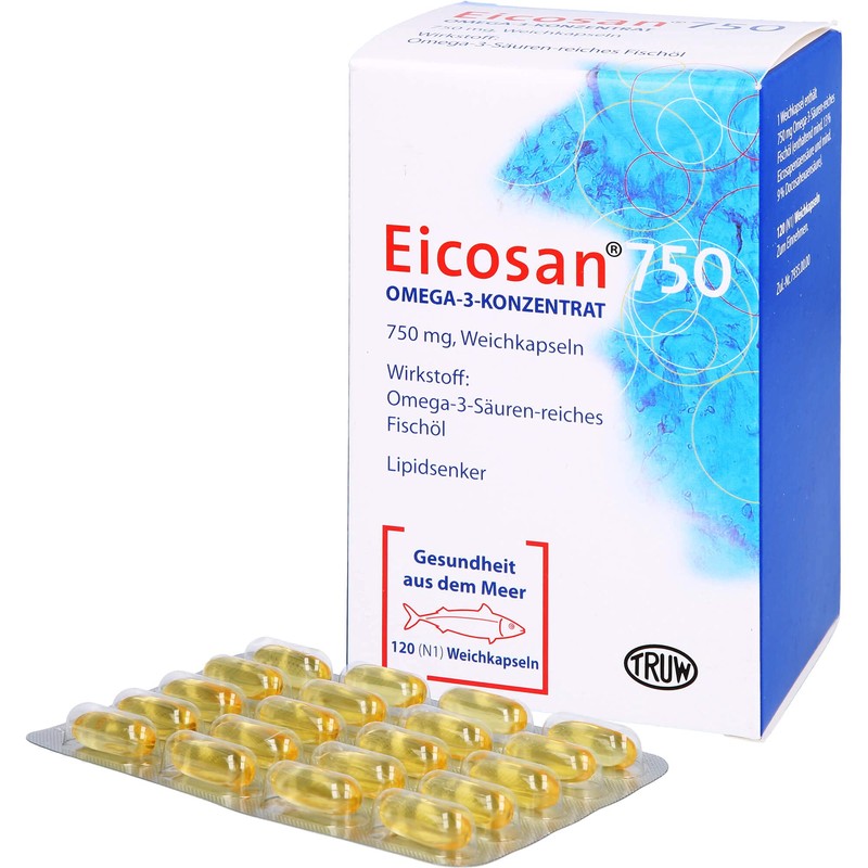 EICOSAN 750 Omega-3 Concentrate Soft Capsules Pack of 120