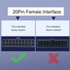 GINTOOYUN USB 3.0 Header Extension Cable,USB 3.0 19/20 Pin Male