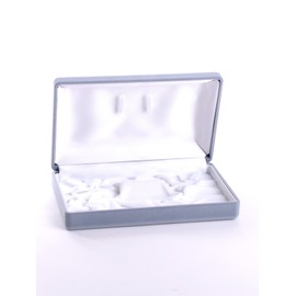 Aurora Wide Accessory Gift Box, Velour Type, Compatible with Bridal Necklace and Earrings Set