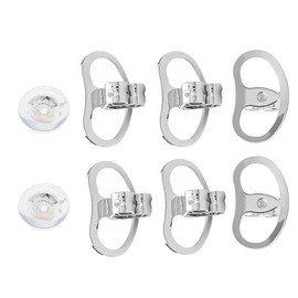 8Pcs Earring Lifter Backs for Droopy Ears,Durable Pea-Shaped Locking Backs for Heavy Earrings, Secure Stud Earring Backing Replacements, Large Earring Backers for Jewelry Support (C)