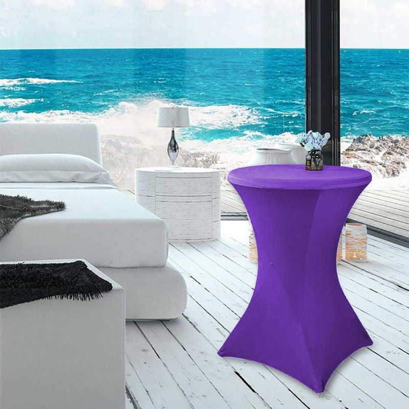 RELIANCER 1 Pack 30inch Highboy Cocktail Round Spandex Table Cover
