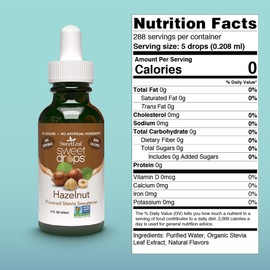 SweetLeaf Natural Sweet Drops Sweetener, Hazelnut, Non-GMO, 2 Fl Oz (Pack of 3)