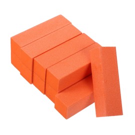 CHILDWEET 10pcs Manicure Files Nail Buffer Blocks Orange Sponge Nail File for Fingernail Buffing