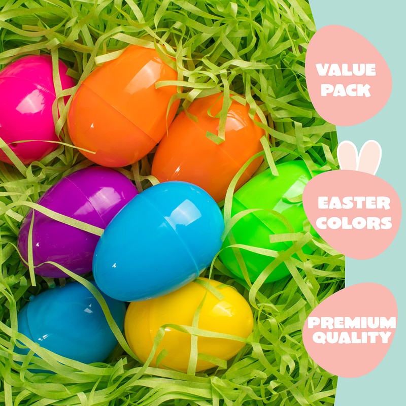 JOYIN 50 PCS 2.3" Easter Eggs, Empty Plastic Eggs Fillable
