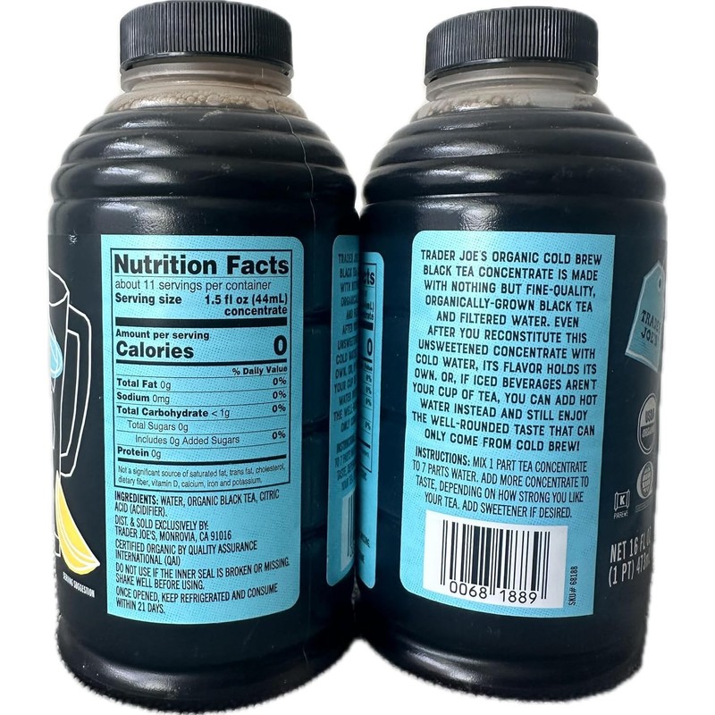 Generic Trader Joes Organic Cold Brew Black Tea Concentrate -
