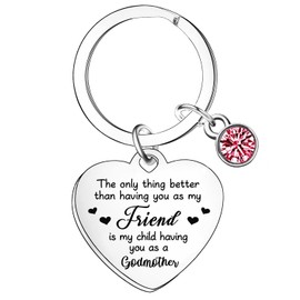 Nfyxcaz Godmother Gifts Godmother Keyring Christmas Birthday Gifts For Godmother Gifts For Christening Friendship Keyring