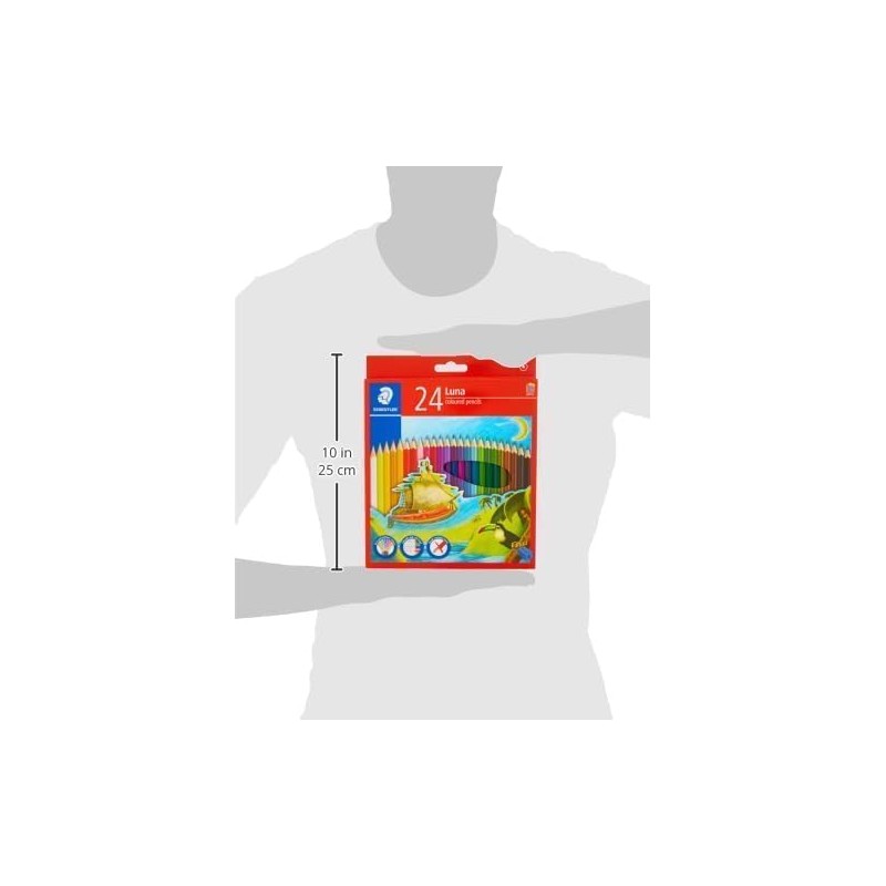 STAEDTLER Luna 24 Colors Coloured Pencil Set with FREE Pencil