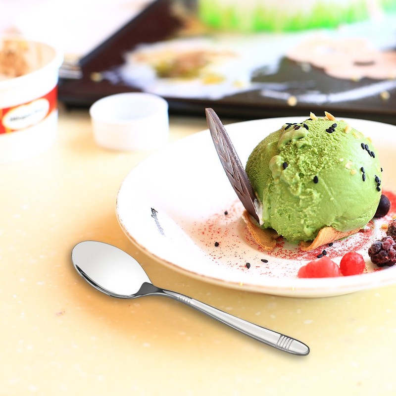 Begale Cucharas de postre de acero inoxidable de 12 piezas,