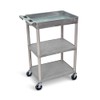 FSE 373-STC211-B Flat Top and Tub Middle/Bottom Shelf Cart