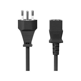 Wentronic Power Cable Switzerland Plug to IEC Female 2 m Black