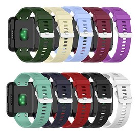 Lemspum Forerunner 35 Accessories Straps,Replacement Silicone Sport Wrist Bands Watchstraps with Tool Kits for Garmin Forerunner 30,35 GPS Running Watch(10pcs)