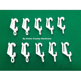 HARRISON DRAPE White Drape Gliders/curtain hooks packet of 10