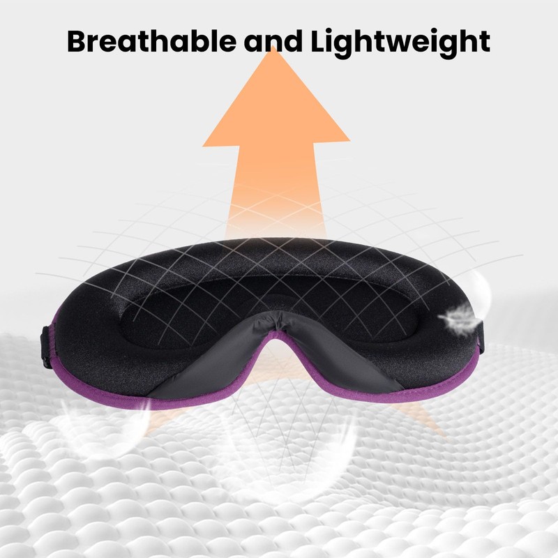 SUSNUAN Sleep Eye Mask, 3D Contoured Sleep Mask Light Blocking