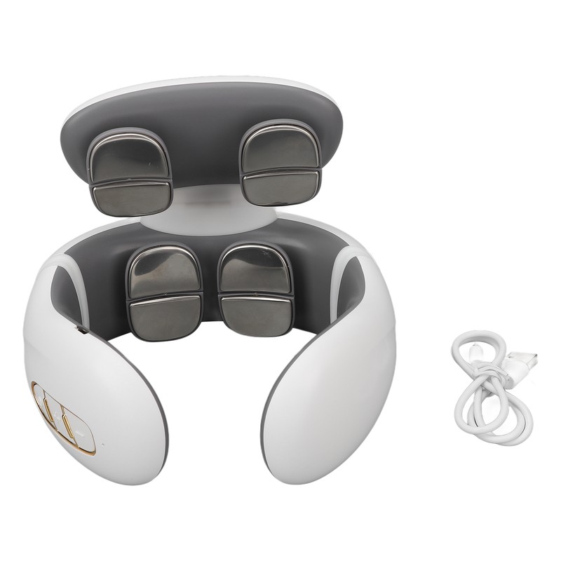 USB Intelligent Neck Massager 6 Modes Kneading Hot Compress TENS