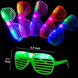 ProlPings 35 Pack LED Glasses Glow in The Dark Party Supplies,Multi-color & shapes Light up Glasses for Kids Adult Birthday Neon Party Favors Wedding Thanksgivings Xmas New Years
