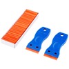 Happybuy Plastic Razor Blade Scraper,2PCS Scraper Tool, 120PCS Plastic Blades,