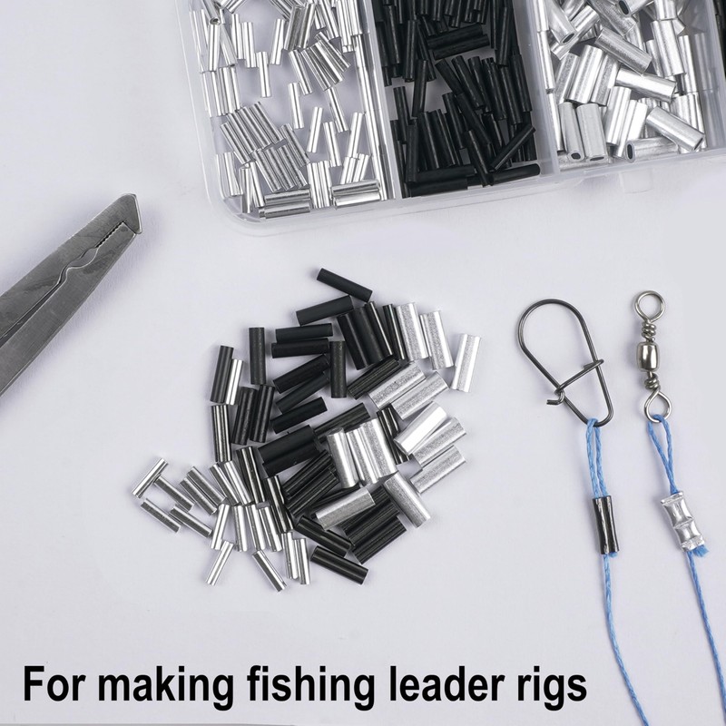 Fishing Crimping Pliers + 500pcs Fishing Crimp Sleeves Kit, Fishing