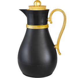 Insulated Thermal Coffee Carafe, 33 oz, Arabic-Style Coffee Pot,Insulated Thermos Flask for Coffee Hot Cold Drink Tea,Housewarming Ornaments (Black)