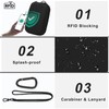 E-Tree RFID Blocking Credit Card Holder with Keychain, ID Badge