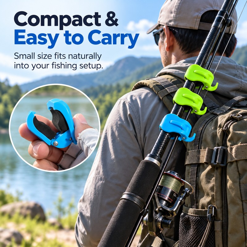 Fishing Rod Clips for Storage & Transport – 2-Pack Quick-Attach