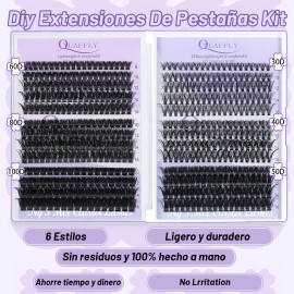 Kit De Extensiones De Pestañas De 6 Estilos, 496 Extensiones