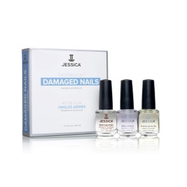 JESSICA Treatment Kit for Damaged Nails | 3-Step Nail Repair Kit for Broken & Damaged Nails | Nourishing Nail Care Kit for Weak Nails | Complete Nail Care Solution & Specialised Treatment Set