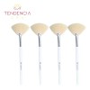 Brochas Faciales Abanico 4 Pzas Cerdas Naturales