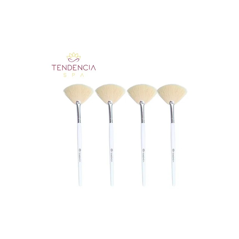 Brochas Faciales Abanico 4 Pzas Cerdas Naturales
