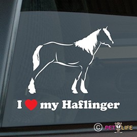 Mister Petlife I Love My Haflinger Sticker Vinyl Auto Window Avelignese Horse