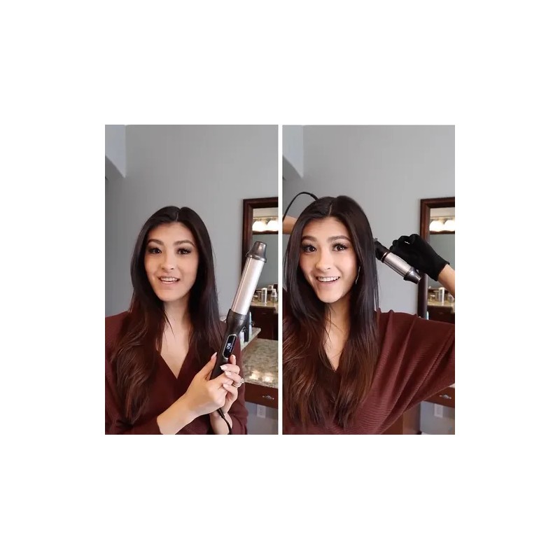 Rizadora De Cabello Revlon Ajustable Digital Triple Cerámica