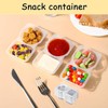 XcnPer 10 PCS Double Compartment Snack Pot, Snack Containers with