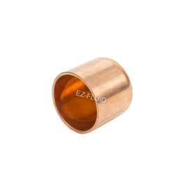 EZ-FLUID Plumbing 2" Solder LF Copper Pipe End Cap,Pressure Copper Cap Plug Fitting with Sweat Solder Connection for Residential,Commercial(1)