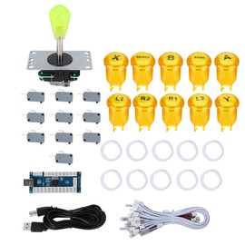 822B Single DIY Arcade Joystick Accessory Kit for Arcade / Fighting Home Game USB Set in American-Style(Yellow )