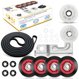 4392067 Dryer Repair Kit & W10837240 Dryer Idler Pulley With Bracket Replaces For Whirlpool Cabrio Duet, Kenmore, Maytag Bravos XL Dryer 661570 Dryer Belt, 279640 Idler Pulley, WPW10314173 Drum Roller