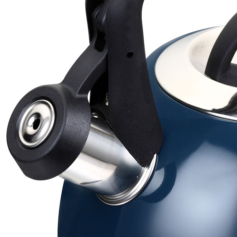 MAISCHOU Stove Top Whistling Kettle 2.5L Stainless Steel (Navy Blue)