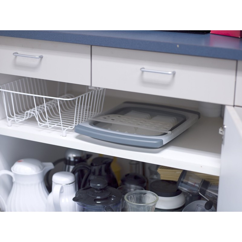 PrepWorks Collapsible Dish Drainer - Space-Saving, Expandable Dish Rack for