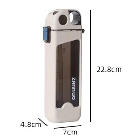 ROERPPM 13 oz Rectangle Water Bottle With Portable Straw, Leakproof Non-Toxic BPA Free, Motivational Sports With Drink for Gym and Yoga &Travel Office Double Walled Locking Lid with Silicone Spout