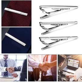 Diamday 3 Piece Tie Clip Set for Men Classic Tie Pin Business Style Tie Clips for Wedding Business Accessories Tie Clips Set Ties Tie, copper